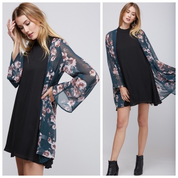 New Sheer Floral Kimono - Picture 2 of 3